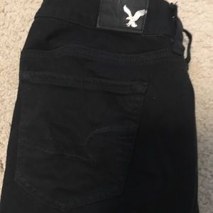American Eagle Black Ripped Jegging